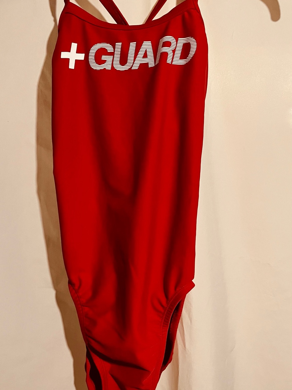 Nike Red +GUARD One-Piece Swim Suit